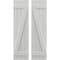 Ekena Millwork Americraft 4-Board (2 Batten) Wood Joined Board-n-Batten Shutters w/ Z-Bar, ARW102BB414X77STH, PR ARW102BB414X77STH - alternate 1